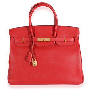 Hermes Rouge Casaque Epsom Birkin 35 GHW